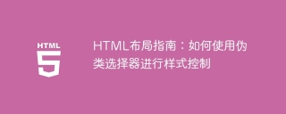 HTML 레이아웃 가이드: 스타일 제어를 위해 의사 클래스 선택기를 사용하는 방법