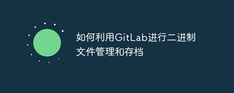 Cara menggunakan GitLab untuk pengurusan dan pengarkiban fail binari