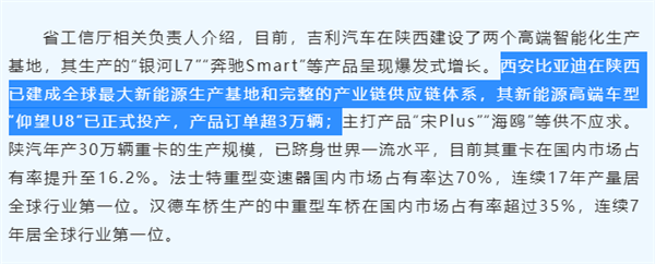 BYD sattend à ce que le U8 entre en production et la demande du marché atteint 30 000 commandes