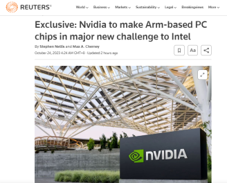消息称英伟达、AMD 将制造基于 ARM 的 PC 芯片，挑战英特尔和苹果