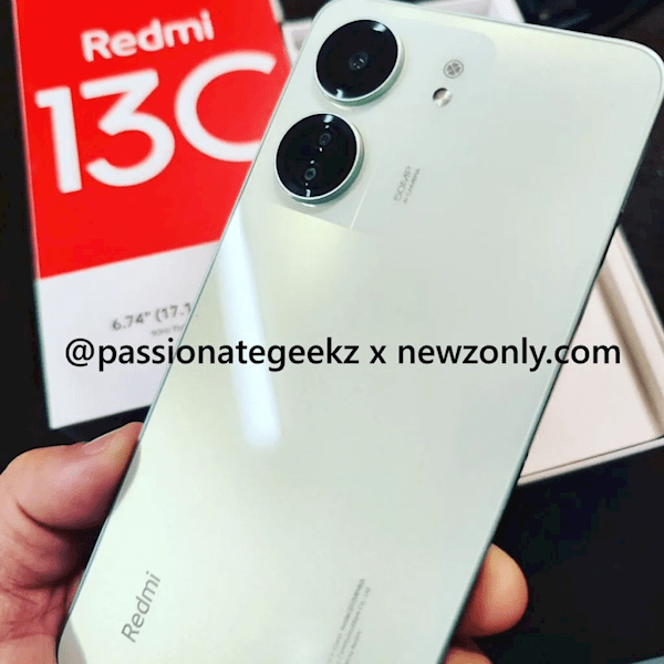 百元新机Redmi 13C真机照曝光：6.74英寸水滴屏、5000万像素AI三摄