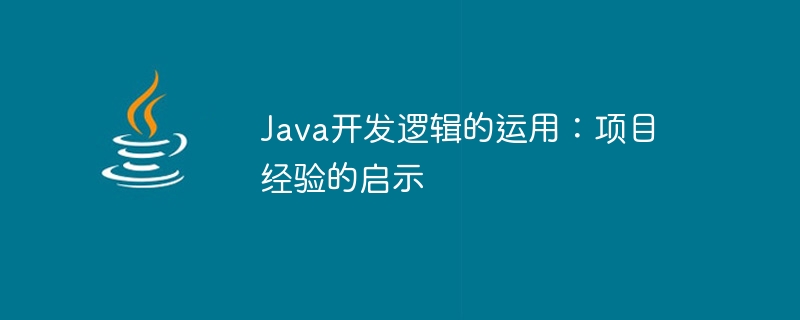 Java 開発ロジックの適用: プロジェクト経験からの啓蒙