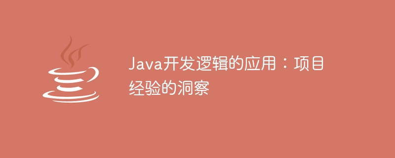 Java开发逻辑的应用：项目经验的洞察