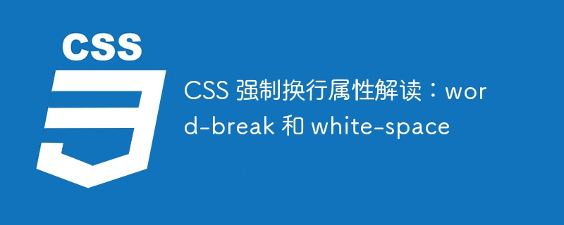 CSS 强制换行属性解读：word-break 和 white-space