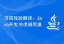 项目经验解读：Java开发的逻辑思维