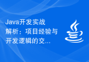 Java开发实战解析：项目经验与开发逻辑的交融
