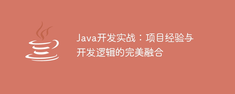 Java 개발 실습: 프로젝트 경험과 개발 로직의 완벽한 통합