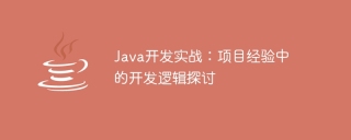 java开发实战:项目经验中的开发逻辑探讨