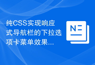 純CSS實現響應式導覽列的下拉選項卡選單效果的實作步驟