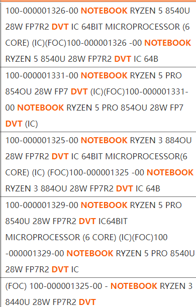 La nouvelle génération de processeurs Ryzen de la série 8000U est exposée et les performances devraient encore être améliorées