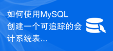 如何使用MySQL建立一個可追蹤的會計系統表結構以記錄所有的財務活動和變動？