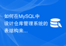 如何在MySQL中设计仓库管理系统的表结构来管理库存价格信息？