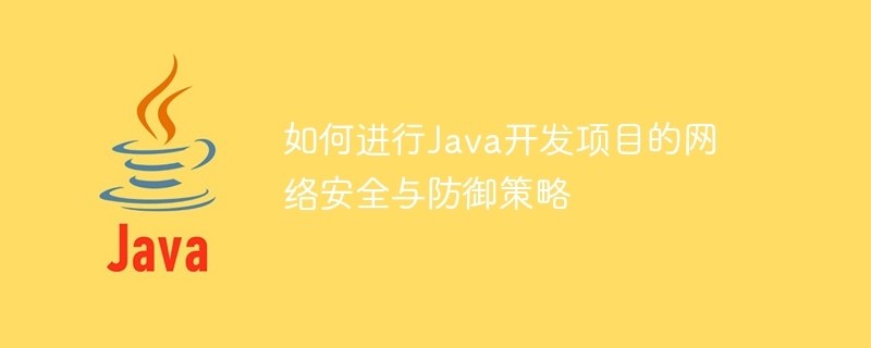 Java 開発プロジェクトのネットワーク セキュリティと防御戦略を実行する方法