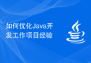 如何优化Java开发工作项目经验