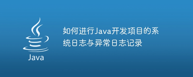 Cara merekod log sistem dan pengelogan pengecualian dalam projek pembangunan Java