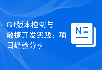 Git 버전 제어 및 민첩한 개발 사례: 프로젝트 경험 공유
