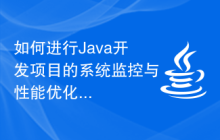如何进行Java开发项目的系统监控与性能优化