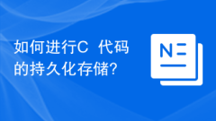 C++ 코드의 영구 저장을 수행하는 방법은 무엇입니까?