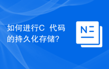 如何进行C++代码的持久化存储?