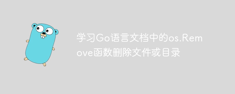 파일이나 디렉터리를 삭제하려면 Go 언어 문서에서 os.Remove 함수를 알아보세요.