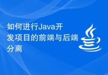 如何进行Java开发项目的前端与后端分离