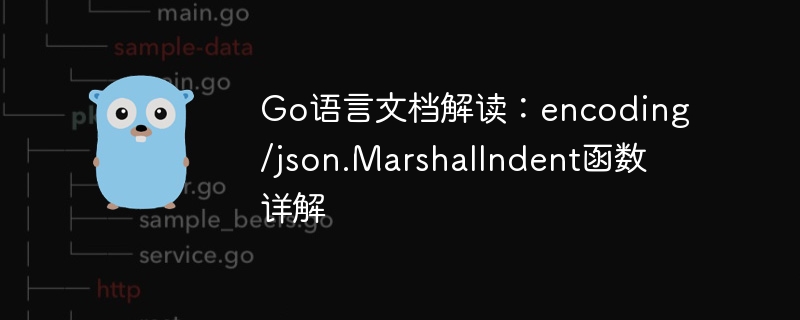 Go 언어 문서 해석: 인코딩/json.MarshalIndent 함수에 대한 자세한 설명