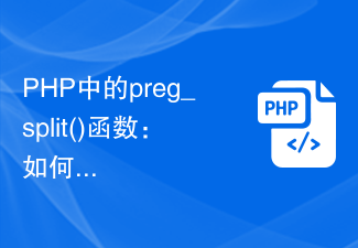 PHP의 preg_split() 함수: 정규식을 사용하여 문자열을 분할하는 방법