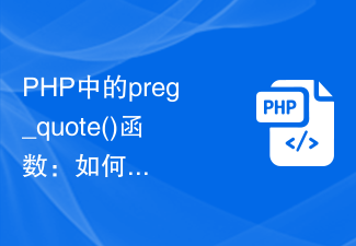 PHP の preg_quote() 関数: 文字列内の特殊文字を正規表現文字にエスケープする方法