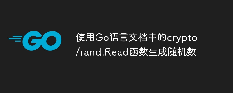 Generate random numbers using the crypto/rand.Read function from the Go language documentation