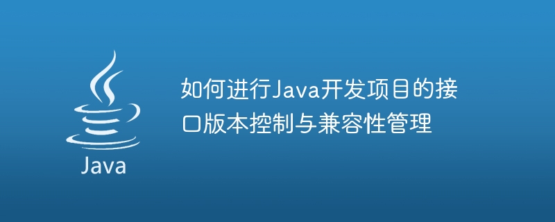 Comment effectuer le contrôle de version de linterface et la gestion de la compatibilité des projets de développement Java