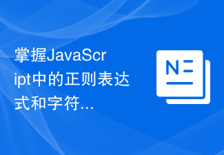 掌握JavaScript中的正则表达式和字符串匹配