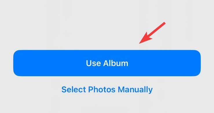 特定のアルバムの写真を使用して iPhone のアプリの壁紙をシャッフルする方法