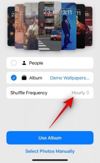 How to shuffle wallpapers in an app on iPhone using photos from a specific album