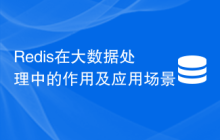 Redis在大数据处理中的作用及应用场景