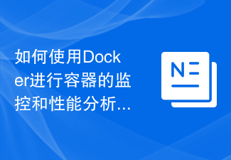 如何使用Docker进行容器的监控和性能分析