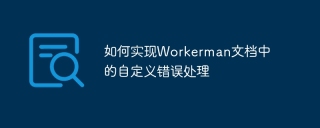 如何实现workerman文档中的自定义错误处理