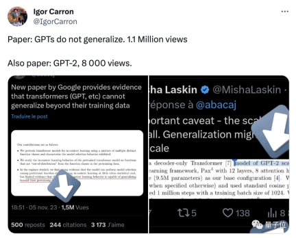 Googles large model research has triggered fierce controversy: the generalization ability beyond the training data has been questioned, and netizens said that the AGI singularity may be delayed.