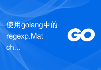 使用golang中的regexp.MatchString函数判断字符串是否匹配正则表达式