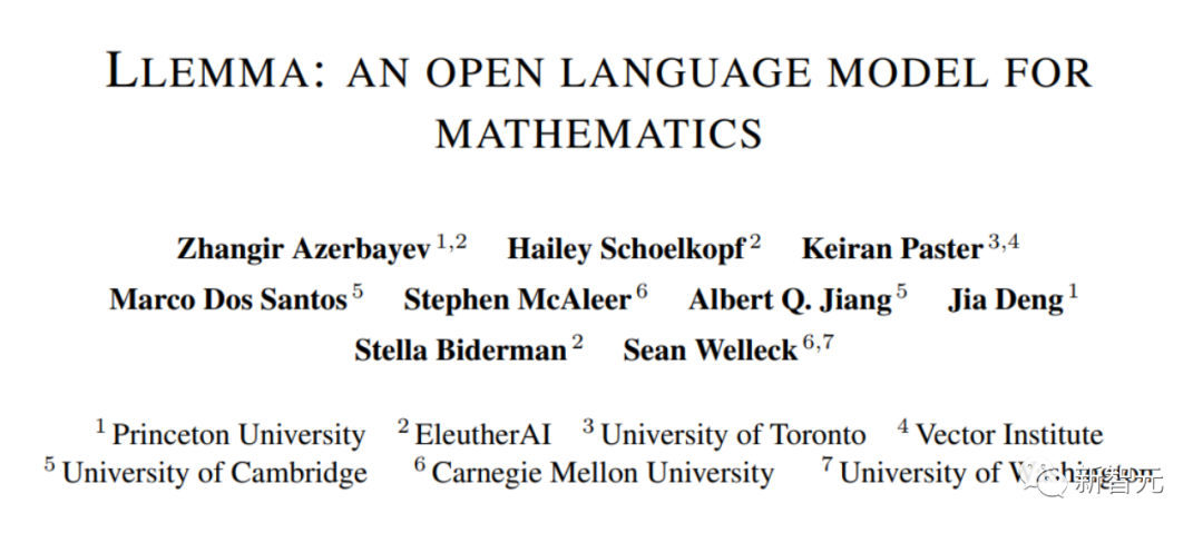 Princeton open source 34B mathematical model: parameters are halved, performance is comparable to Google Minerva, and 55 billion Tokens are used for professional data training