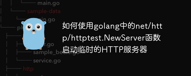 golang의 net/http/httptest.NewServer 함수를 사용하여 임시 HTTP 서버를 시작하는 방법