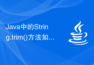 Java의 String.trim() 메서드는 문자열 양쪽 끝의 공백을 어떻게 제거합니까?