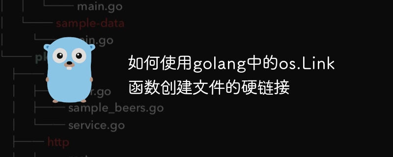 如何使用golang中的os.Link函數建立文件的硬鏈接