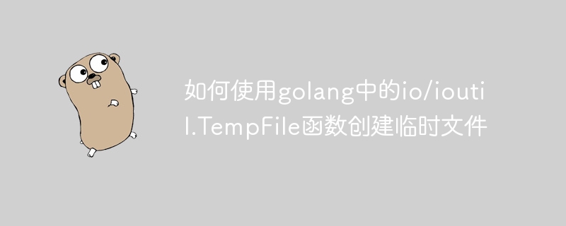 How to create a temporary file using io/ioutil.TempFile function in golang