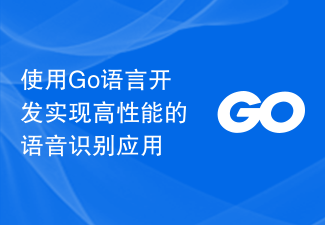 使用Go語言開發實現高效能的語音辨識應用