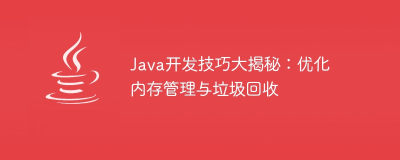 Compétences en développement Java révélées : optimisation de la gestion de la mémoire et du garbage collection