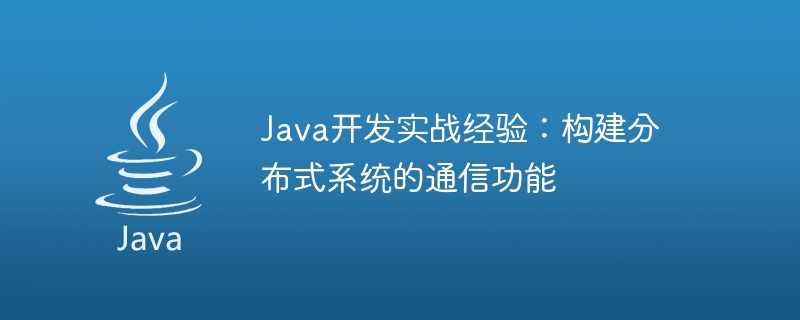 Java 개발 실무 경험: 분산 시스템의 통신 기능 구축