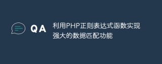 利用php正则表达式函数实现强大的数据匹配功能