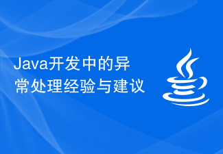 Java开发中的异常处理经验与建议
