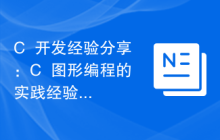 C++开发经验分享:C++图形编程的实践经验