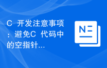 C++开发注意事项:避免C++代码中的空指针异常
